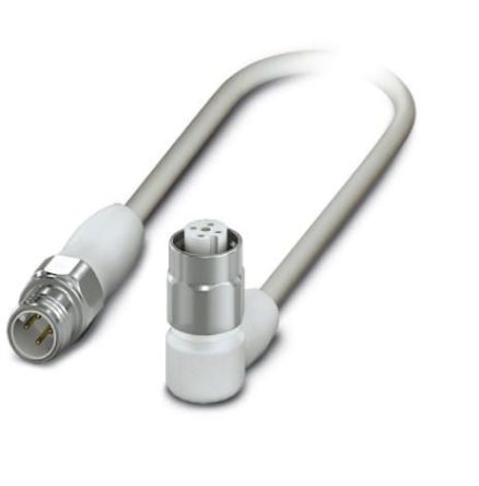 Phoenix Contact Straight Male M12 to Female M12 Sensor Actuator Cable, 300mm [1403972]; 256-1714