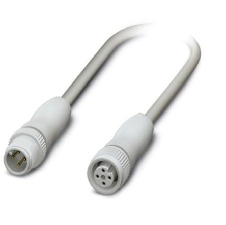 Phoenix Contact Straight Male M12 to Female M12 Sensor Actuator Cable, 300mm [1404023]; 256-1716