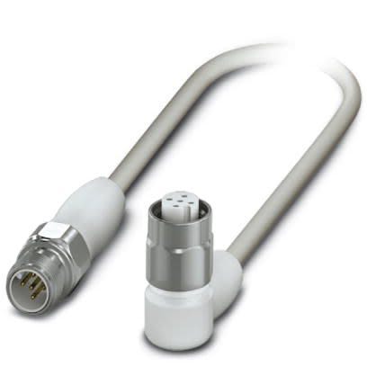 Phoenix Contact Straight Male M12 to Right Angle Female M12 Sensor Actuator Cable, 600mm [1404068]; 256-1718