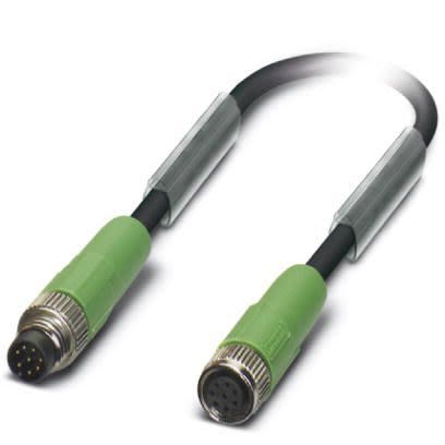 Phoenix Contact Straight Male M8 to Straight Female M8 Sensor Actuator Cable, 300mm [1404133]; 256-1721