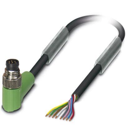 Phoenix Contact Right Angle Male M8 to Unterminated Sensor Actuator Cable, 5m [1404185]; 256-1727