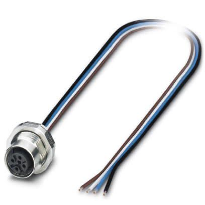 Phoenix Contact Straight Female M12 to Unterminated Sensor Actuator Cable, 500mm [1405240]; 256-1749