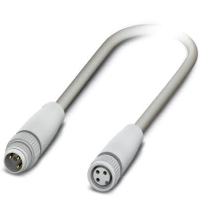 Phoenix Contact Straight Male M8 to Straight Female M8 Sensor Actuator Cable, 300mm [1406490]; 256-1752