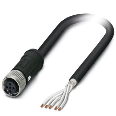 Phoenix Contact Straight Female M12 to Unterminated Sensor Actuator Cable, 5m [1407332]; 256-1778