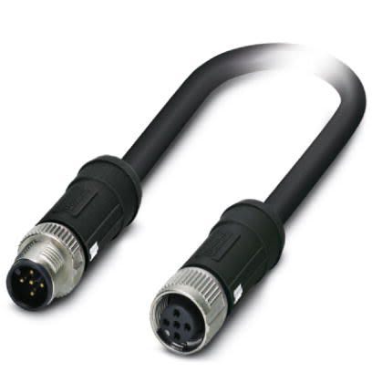 Phoenix Contact Straight Male M12 to Female M12 Sensor Actuator Cable, 2m [1407337]; 256-1781