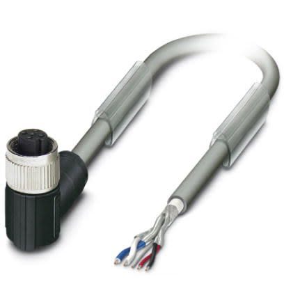 Phoenix Contact Right Angle Female M12 to Unterminated Bus Cable, 20m [1419038]; 256-1799