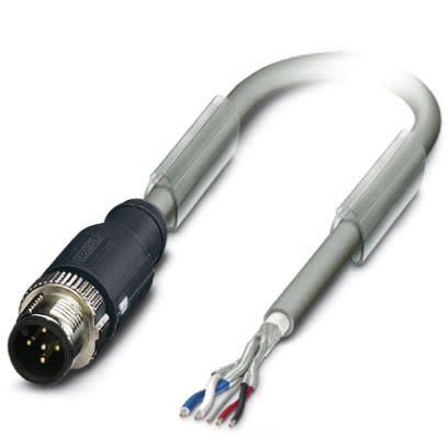 Phoenix Contact Straight Male M12 to Unterminated Bus Cable, 10m [1419041]; 256-1800