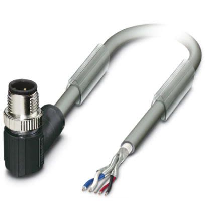 Phoenix Contact Right Angle Male M12 to Bus Cable, 10m [1419046]; 256-1801