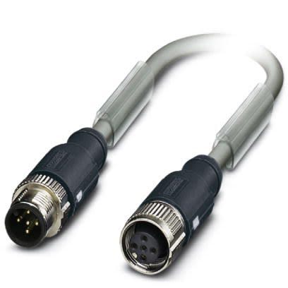 Phoenix Contact Straight Male M12 to Straight Female M12 Bus Cable, 10m [1419054]; 256-1804
