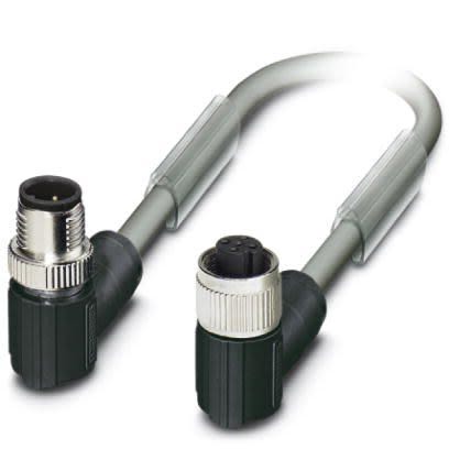 Phoenix Contact Right Angle Male M12 to Right Angle Female M12 Bus Cable, 10m [1419078]; 256-1814