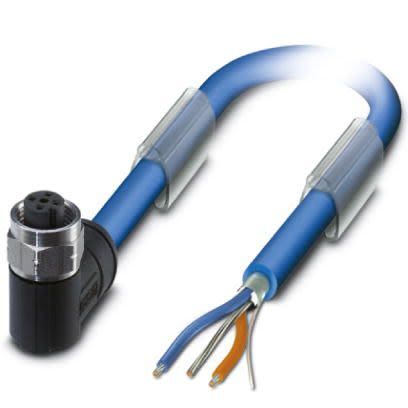 Phoenix Contact Right Angle Female M12 to Unterminated Bus Cable, 10m [1419089]; 256-1823