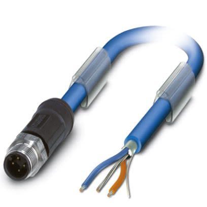 Phoenix Contact Straight Male M12 to Unterminated Bus Cable, 5m [1419093]; 256-1826