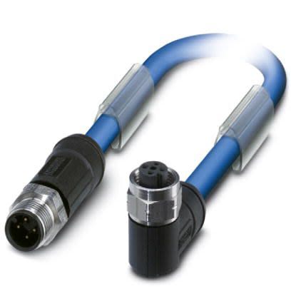 Phoenix Contact Straight Male M12 to Female M12 Bus Cable, 1m [1419120]; 256-1853