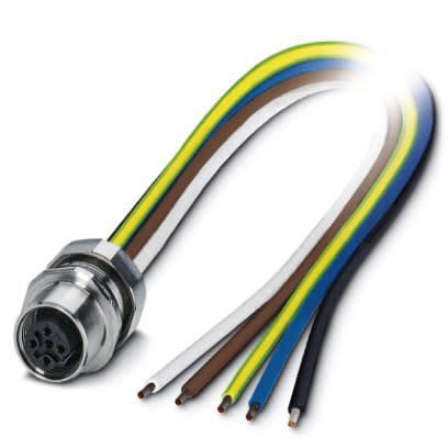 Phoenix Contact Straight Female M12 to Unterminated Sensor Actuator Cable, 500mm [1424023]; 256-1868