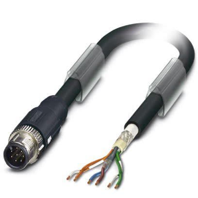 Phoenix Contact Straight Male M12 to Bus Cable, 2m [1428490]; 256-1874