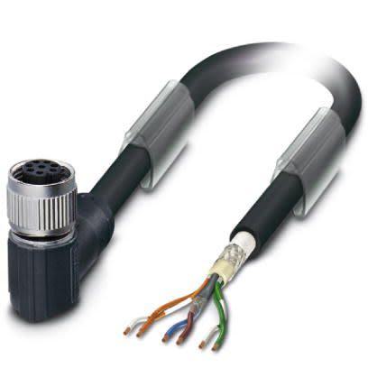 Phoenix Contact Right Angle Female M12 to Bus Cable, 2m [1428610]; 256-1880