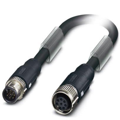 Phoenix Contact Straight Male M12 to Straight Female M12 Bus Cable, 10m [1428678]; 256-1886
