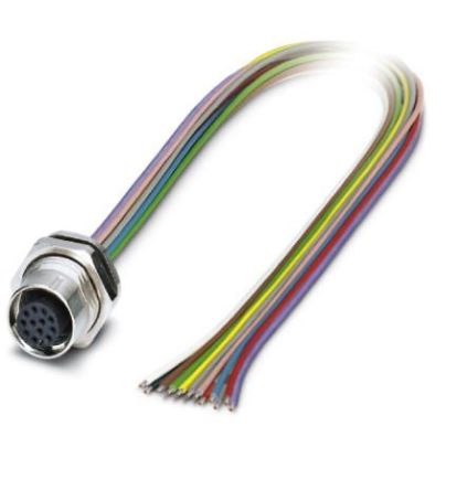Phoenix Contact Straight Female M12 to Sensor Actuator Cable, 500mm [1430446]; 256-1890