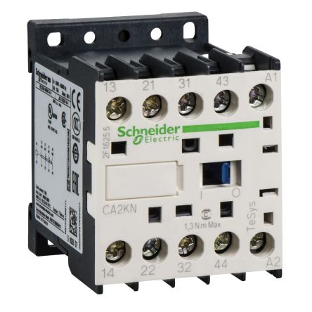 Schneider Electric Control Relay 1 NO + 1 NC, 10 A Contact Rating, 690 V, TeSys [CA2KN22G72]; 256-4080