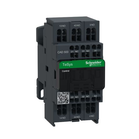 Schneider Electric Control Relay 5NO, 10 A Contact Rating, 230 V ac, TeSys [CAD503P7]; 256-4127