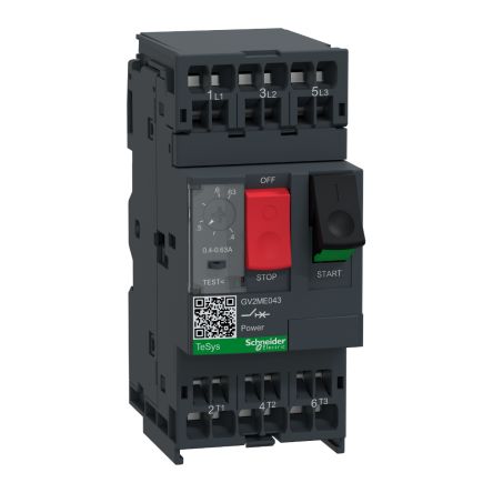 Schneider Electric 0.4 → 0.63 A TeSys Motor Protection Circuit Breaker, 690 V [GV2ME043]; 256-4153