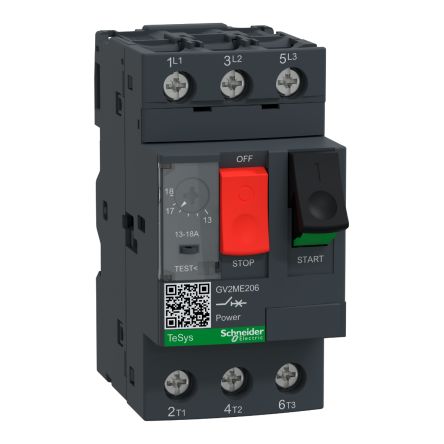 Schneider Electric 13 → 18 A TeSys Motor Protection Circuit Breaker, 690 V [GV2ME206]; 256-4163