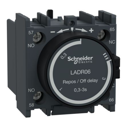 Schneider Electric Auxiliary Contact Block, 2 Contact, 1 No + 1 NC, Front Mount, TeSys LADN [LADR06]; 256-4234