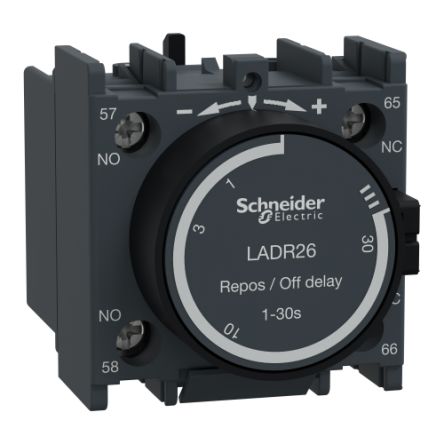 Schneider Electric Auxiliary Contact Block, 2 Contact, 1 No + 1 NC, Front Mount, TeSys LADN [LADR26]; 256-4236