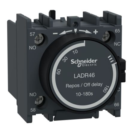 Schneider Electric Auxiliary Contact Block, 2 Contact, 1 NO + 1 NC, Front Mount, TeSys LADN [LADR46]; 256-4237