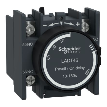 Schneider Electric Auxiliary Contact Block, 2 Contact, 1 NO + 1 NC, Front Mount, TeSys LADN [LADT46]; 256-4243