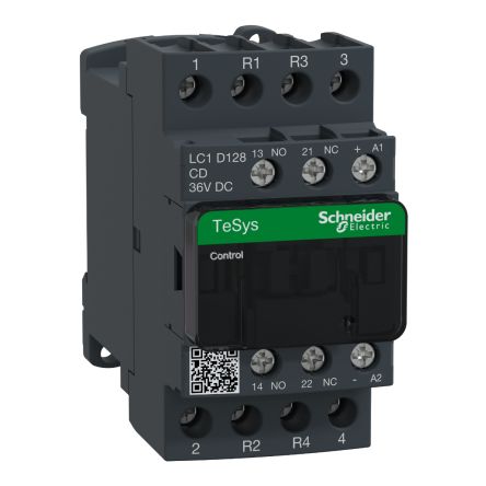 Schneider Electric TeSys D LC1D Contactor, 2-Pole, 12 A, 1 NO + 1 NC [LC1D128CD]; 256-4297
