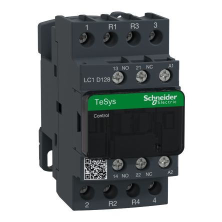 Schneider Electric TeSys D LC1D Contactor, 4-Pole, 25 A, 1 NO + 1 NC [LC1D128L7]; 256-4298