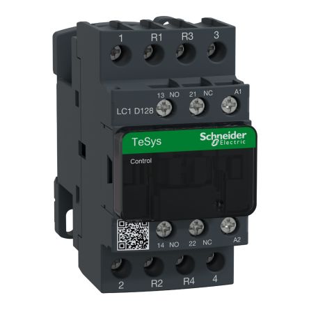 Schneider Electric TeSys D LC1D Contactor, 4-Pole, 25 A, 1 NO + 1 NC [LC1D128T7]; 256-4299