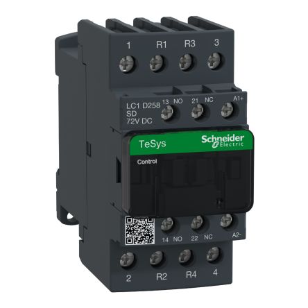 Schneider Electric TeSys D LC1D Contactor, 2-Pole, 25 A, 1 NO + 1 NC [LC1D258SD]; 256-4329