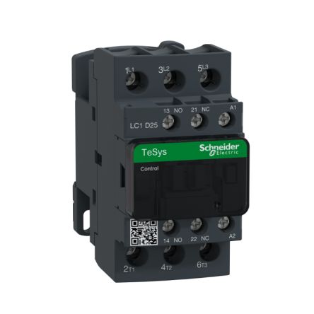 Schneider Electric TeSys D LC1D Contactor, 3-Pole, 25 A, 1 NO + 1 NC [LC1D25E7S182]; 256-4331