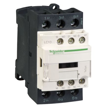 Schneider Electric TeSys D LC1D Contactor, 3-Pole, 38 A, 1 NO + 1 NC [LC1D386FD]; 256-4352