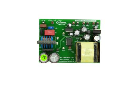 Infineon REF_5BR4780BZ_15W1 Flyback Converter for CoolSET ICE5BR4780BZ for Auxiliary Power Supplies, Industrial drives [REF5BR4780BZ15W1TOBO1]; 256-4721