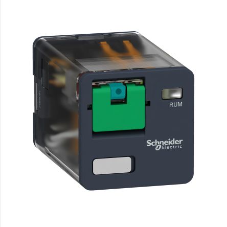 Schneider Electric Harmony Relay RUM Series Electromechanical Interface Relay, Plug In, DPDT, 10A Load [RUMF21JD]; 256-4769