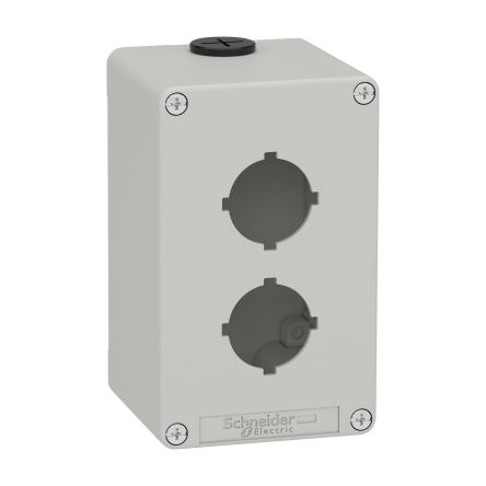 Schneider Electric Grey Die Cast Zinc XAPD Empty Control Station - 2 Hole 30mm Diameter [XAPD2602]; 256-4825