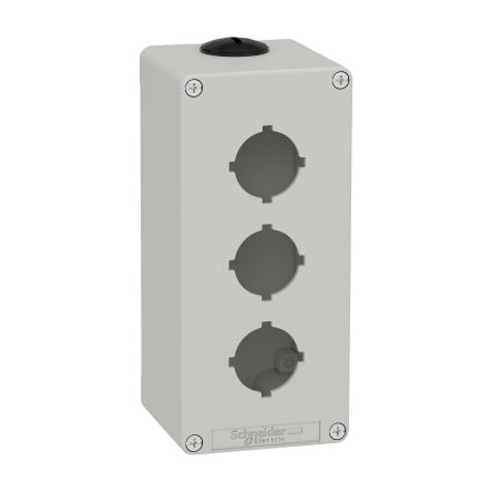 Schneider Electric Grey Die Cast Zinc XAPD Empty Control Station - 3 Hole 30mm Diameter [XAPD3603]; 256-4826