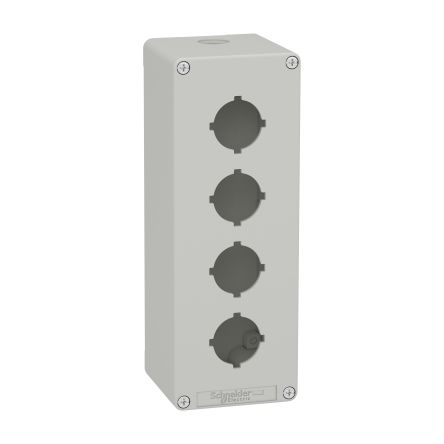 Schneider Electric Grey Die Cast Zinc XAPD Empty Control Station - 4 Hole 30mm Diameter [XAPD4604]; 256-4828