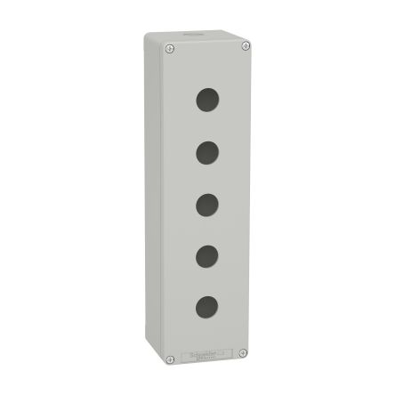 Schneider Electric Grey Die Cast Aluminium XAPD Empty Control Station - 5 Hole 22mm Diameter [XAPD5505]; 256-4829