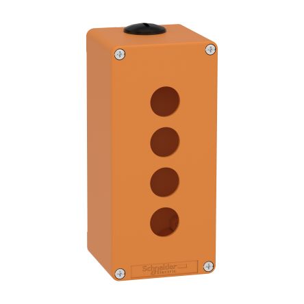 Schneider Electric Orange Die Cast Zinc XAPO Empty Control Station - 4 Hole 22mm Diameter [XAPO3504]; 256-4837