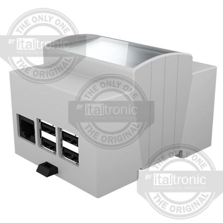 Italtronic Solid Top Enclosure Type, ABS, Polycarbonate DIN Rail Enclosure Kit [25.0410000.OC1]; 256-4967