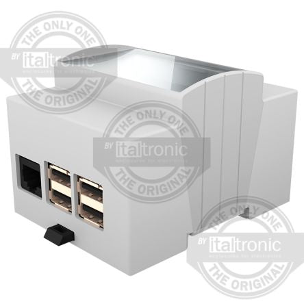 Italtronic Solid Top Enclosure Type, ABS, Polycarbonate DIN Rail Enclosure Kit [25.0410000.OC4]; 256-4968