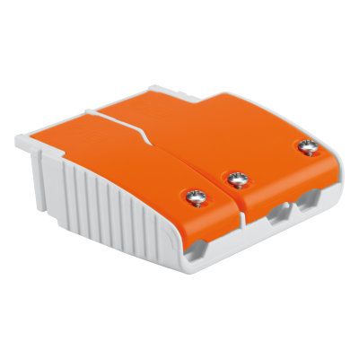 Osram Orange/White Stripe Plastic cable clamp [OT-CABLE-CLAMP-B-STYLE-LP-TL]; 256-5094