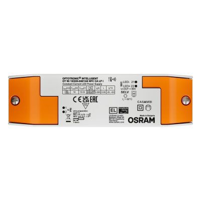 Osram LED Driver, 10 → 54V Output, 18W Output, 150 → 1050mA Output, Constant Current Dimmable [OT-WI-15/220-240/1A0-NFC-CA-LPI]; 256-5102