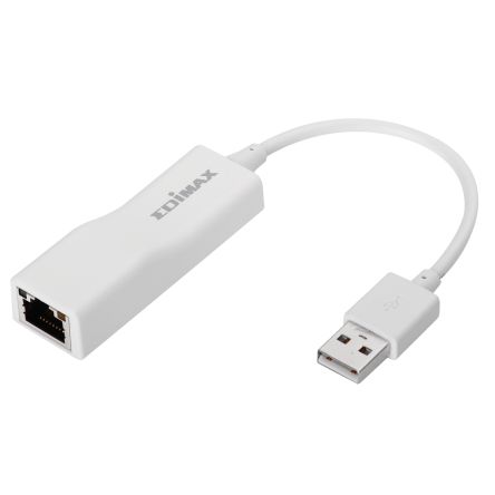 Edimax Port USB Ethernet Adapter USB 2.0 USB A to RJ45 100Mbit/s Network Speed [EU-4208]; 256-5287
