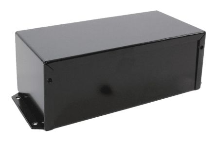 Hammond Aluminium Enclosure, 203 x 102 x 76mm [1411FBSBK]; 256-5481