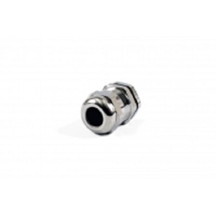 Hammond 1427BCG Series Grey Nickel Plated Brass Cable Gland, M16 Thread, 5mm min., 10mm max., IP68 [1427BCGM16L]; 256-5543